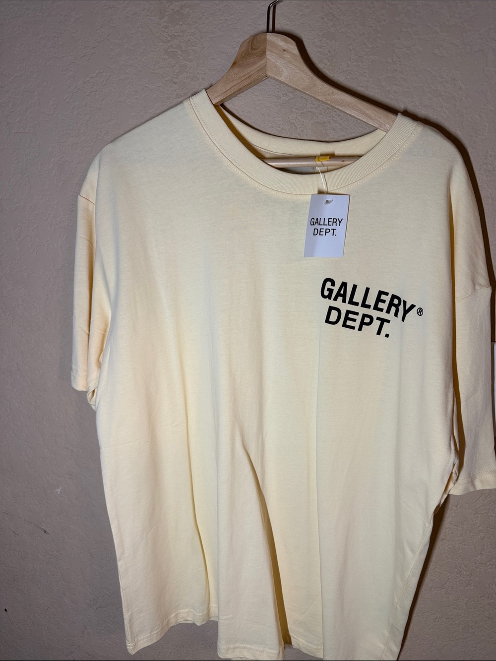 Gallery Dept Cream Short-Sleeve Logo Tee